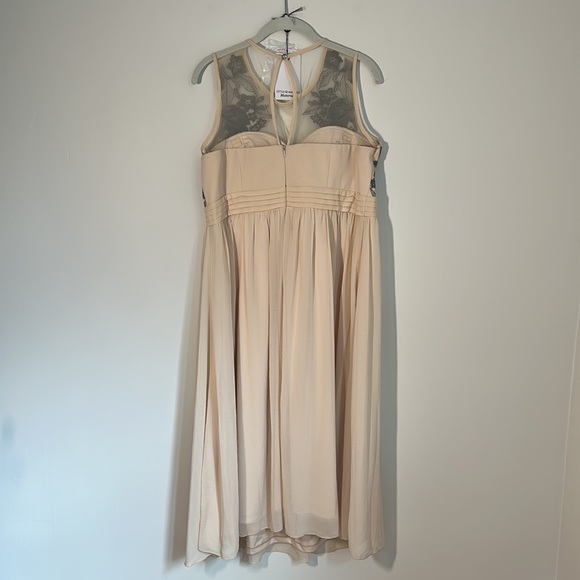 Little Mistress Maternity Cream Sweetheart Embroidery Midi Dress Baby Shower 10 - Picture 4 of 9